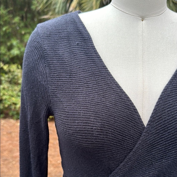Spiritual Gangster black ribbed wrap sweater size small - Picture 4 of 6